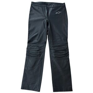 Alpinestars Women's Black Leather Motorcycle Pants
